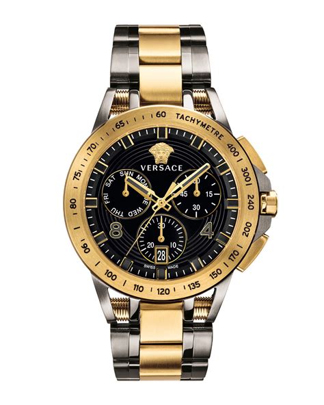 versace men gold watch|Versace men's automatic watch.